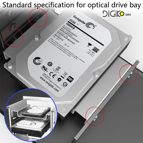 براکت هارد SSD مخصوص جای DVD/RW کیس