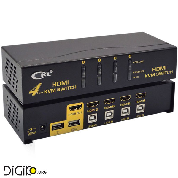 KVM سوئیچ 4 پورت HDMI+USB (مارک CKL)