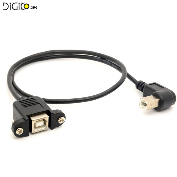 کابل USB رو پنلی مربعی سر کج قابل پیچ کردن برای دستگاه های صنعتی