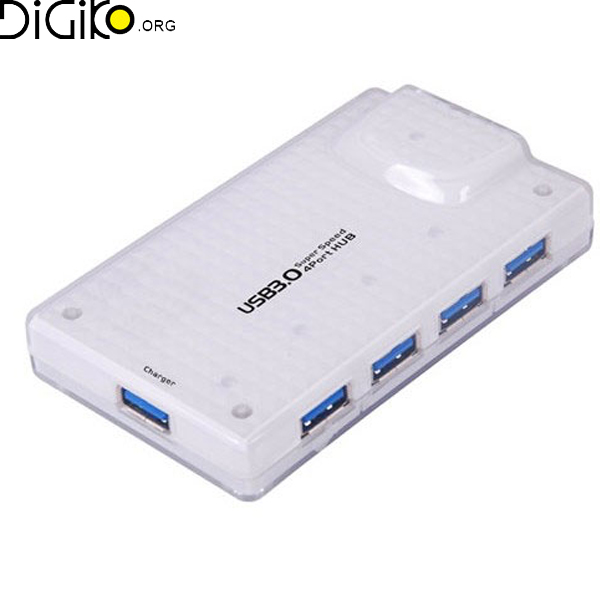 هاب ۴ پورت USB3.0 با پورت شارژ همراه آداپتور (مارک فرانت)