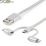 کابل شارژر سه سره پلاتینیوم (TYPC-APPLE-MICRO)