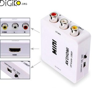 تبدیل AV به HDMI (مخصوص دوربین،ویدئو،ستاپ باکس،ریسیور)