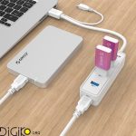 هاب USB 3.0 چهار پورت با کابل OTG اوریکو مدل W5PH4-S1