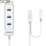هاب USB 3.0 چهار پورت با کابل OTG اوریکو مدل W5PH4-S1