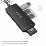 هاب USB3 اوریکو ۳ پورت به همراه کارت ریدر مدل H3TS-U3