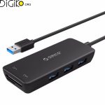 هاب USB3 اوریکو ۳ پورت به همراه کارت ریدر مدل H3TS-U3