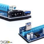 تبدیل PCIE 1X به PCIE 16X با رابط کابل USB3.0 با برق 4 پین