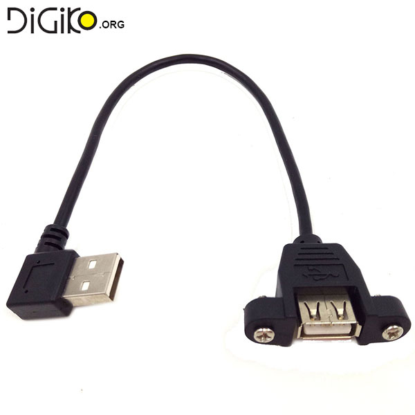 کابل USB رو پنلی سر کج کوتاه قابل پیچ کردن برای دستگاه های صنعتی