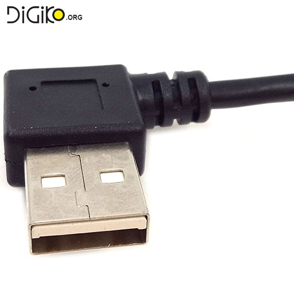 کابل USB رو پنلی سر کج کوتاه قابل پیچ کردن برای دستگاه های صنعتی