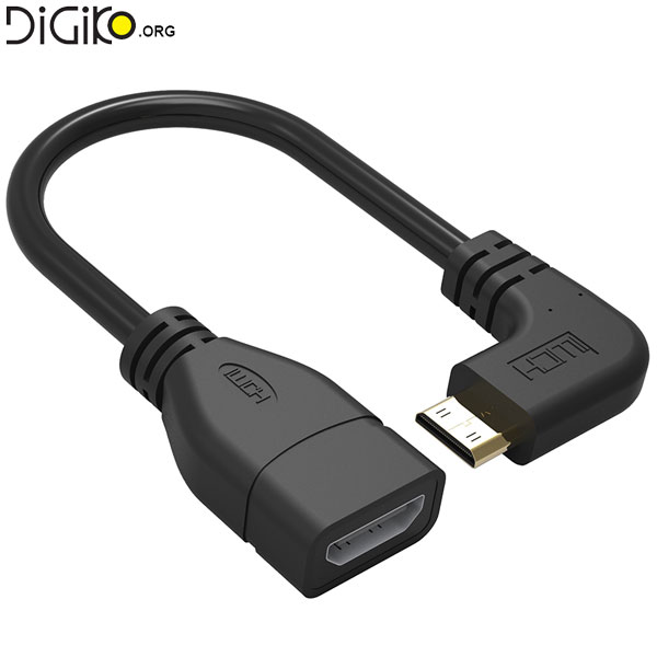 کابل تبدیل HDMI ماده به Mini HDMI نری سر کج