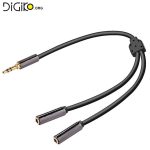 کابل تبدیل AUX نری به 2 AUX ماده مارک KNET PLUS