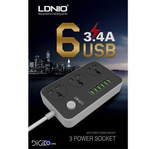 شارژر رومیزی موبایل و تبلت LDNIO SC 3604 با 6 خروجی USB