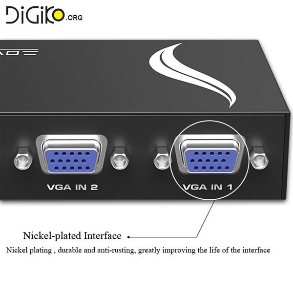 دیتا سوئیچ 1 به 2 VGA مارک MT-ViKI با قابلیت واید اسکرین