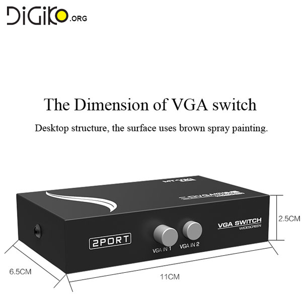 دیتا سوئیچ 1 به 2 VGA مارک MT-ViKI با قابلیت واید اسکرین