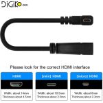 کابل تبدیل HDMI ماده به Micro HDMI نری سر کج