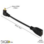 کابل تبدیل HDMI ماده به Micro HDMI نری سر کج