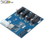 کارت تبدیل 1 پورت PCI-E 1X به 4 پورت PCI-E 1X