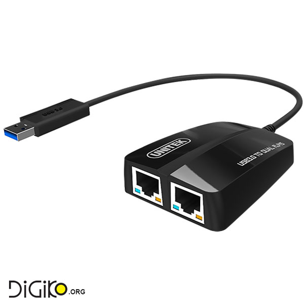 کابل تبدیل USB3.0 به DUAL LAN با سرعت 1000 (مارک UNITEK)