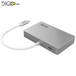 کابل تبدیل TYPE-C به HUB USB3.0 3 PORT و HDMI 4K و TYPE-C POWER