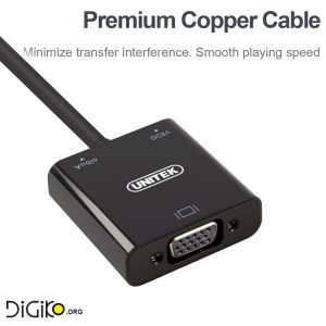 تبدیل HDMI به VGA با خروجی صدا و برق مخصوص (PS4-XBOX) مارک UNITEK