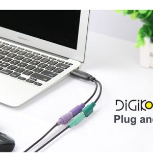 تبدیل PS2 دوقلو به USB سیم دار (مخصوص کیبرد و موس ) مارک UNITEK
