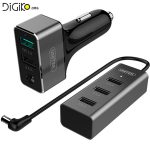 شارژر فندکی هوشمند 5 پورت با پشتیبانی QUICK CHARGE با ورودی برق 12 و 24 ولت (مارک UNITEK)