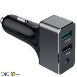 شارژر فندکی هوشمند 5 پورت با پشتیبانی QUICK CHARGE با ورودی برق 12 و 24 ولت (مارک UNITEK)