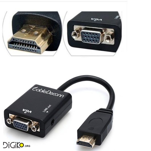 تبدیل HDMI به VGA با خروجی صدا (مارک KNET)