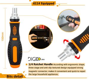 پیچ گوشتی 72 قطعه حرفه ای مدل JAKEMY -6114