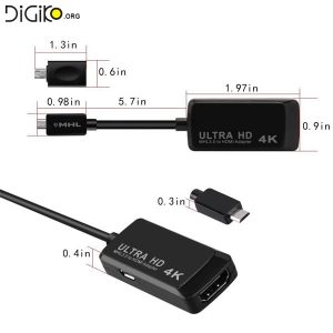 کابل MHL 3.0 HDMI 4K مخصوص موبایل و تبلت MHL ساپورت