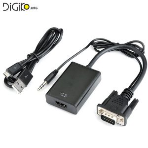 تبدیل VGA به HDMI کابلدار با خروجی صدا