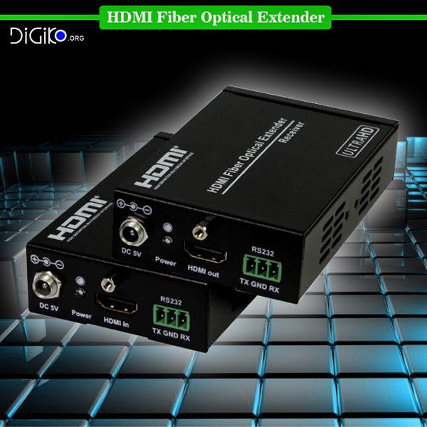 دستگاه افزایش HDMI+RS232 روی بستر فیبر نوری به همراه ریموت تا 1 کیلومتر (مارک فرانت)