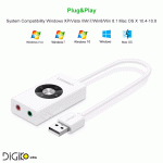 کارت صدا اکسترنال با قابلیت 4 افکت (مارک UGREEN)