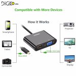 تبدیل Micro HDMI به VGA+HDMI با خروجی صدا (مارک UGREEN)