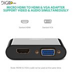 تبدیل Micro HDMI به VGA+HDMI با خروجی صدا (مارک UGREEN)
