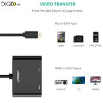 تبدیل Micro HDMI به VGA+HDMI با خروجی صدا (مارک UGREEN)