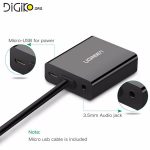 کابل تبدیل Micro HDMI به VGA با خروجی صدا (مارک UGREEN)