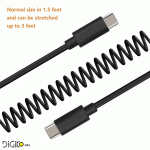 کابل دو سر Type-C فنری