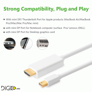 کابل تبدیل Mini Display Port به HDMI با کیفیت 4K سه متری