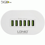 شارژر رومیزی موبایل و تبلت LDNIO A6702 با 6 خروجی USB
