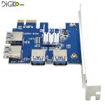 تبدیل 1 پورت PCI-E 1X به 4 پورت PCI-E 16X (رایزر گرافیک)