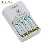 شارژر باتری سونی با 4 باتری قلمی