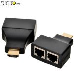 دستگاه افزایش طول کابل HDMI توسط دو کابل شبکه تا 30 متر