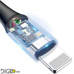 کابل شارژ اپل مارک بیسوس با چراغ هشدار شارژ
