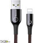 کابل شارژ اپل مارک بیسوس با چراغ هشدار شارژ