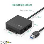 تبدیل USB3.0 به SATA3.0 به همراه هاب USB+کارت ریدر