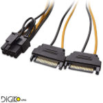 تبدیل برق 8و6پین گرافیک به دوپورت SATA