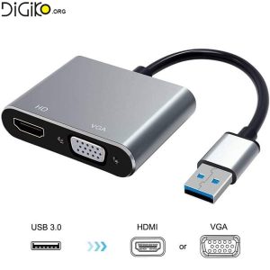کابل تبدیل USB3.0 به VGA و HDMI