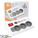 محافظ برق 3 خانه سیم 3 متری امگا