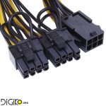 تبدیل برق 6 پین ماده به دو 2+6 پین نری